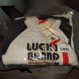 New! Lucky Brand Kids' Boys' 2-Piece Fleece Pullover Hoodie Jogger Set - Size 6!